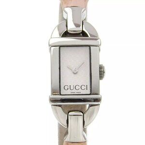 GUCCI Bamboo Watches 6800L pink WhiteDial Stainless Steel/rubber Quartz